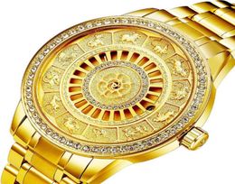 Charm Golden Diamonds Watches Men Full Steel Fashion Diseñador Muñeco Muñeco Muñeco Reloj Cajas de regalo masculinas 7834521