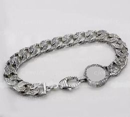 charme gu bracelets designer lettre G rotin herbe à motifs bracelet en argent vintage fait bracelets pour hommes femmes bijoux cjewelers