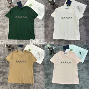 Luxe T-shirts met letterprint Designer Cropper Tops Katoenmix T-shirts Trendy T-shirts met korte mouwen Veelkleurige tops