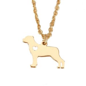 Charme hart sieraden zilver / goud huisdier hond hanger dier hanger roestvrij stalen hond minnaar cadeau voor hondenliefhebbers