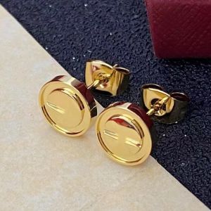 Charm High Groy Gold Charm Fashion Jewelry Partings Regalos Titanio Hip Hop Stud Parring Rose para mujeres Fiesta de boda pulida Exquisito Piercing simple
