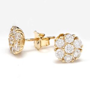 Charm Huitan Luxe goudkleur briljante kubieke zirconia stud oorbellen voor vrouwen sierlijke kleine vrouwelijke oorrang geschenken klassieke sieraden g230307