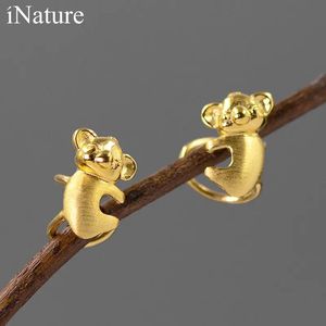 Breloque Inature Sterling Sier mignon Koala boucles d'oreilles à pince pour femmes oreille manchette filles bijoux cadeaux