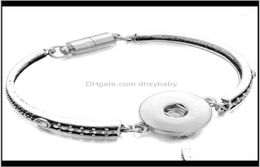 Boulais de charme 18 mm boutons instantanés bracelet entiers fleurs bracelets magnétiques vintage sculptés pour femmes hommes PTU7R4837308