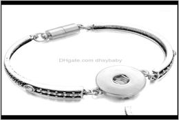 Boulais de charme Bracet Snap 18 mm Bracelet entiers Fleurs bracelets magnétiques vintage sculptés pour femmes hommes PTU7R2456964