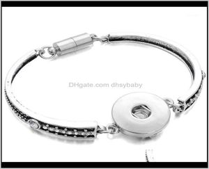 Bijoux à breloques 18Mm boutons pression Bracelet fleurs entières sculptées Vintage magnétique bracelets pour femme hommes Ptu7R7834234