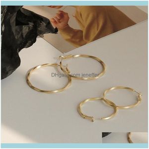Charm JewelryFactorylzov Twisted S925 Sier Naald Zuid met Korea 14K Gold Ploated oorbellen Drop Delivery 2021 Chemn