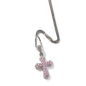 Charme Mini Croix Pendentif Collier 18K Réel Plaqué Or Bijoux Femmes Fille Cadeau