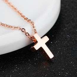 Charm Mini Cross hanger ketting 18k Gold vergulde klassieke ketting religieuze sieraden