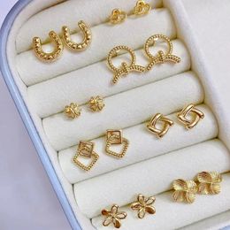 Charm Miqiao Real 18k Gold Pendientes para el estilo femenino AU750 Simplicidad Fashion Fine Jewelry Gift Friends 230816