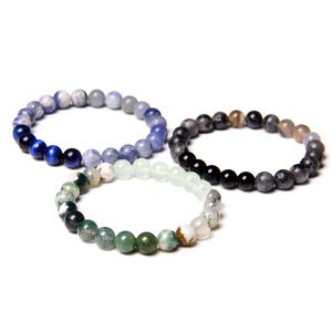 Bracelet en perles de pierre naturelle pour femmes, breloque, brins féminins, belles Agates, perles rondes, cadeaux créatifs