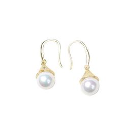 Charm New Crystal Zircon Dangle Earring White Simated Pearl Hook Drop Oorbellen Voor Vrouwen Lady Girls Party Sieraden Bruidsmeisje Geschenken De Dh19W