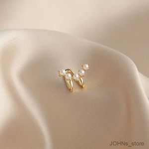 Charme Nouvelle Couleur de la mode Gold sans boucles d'oreilles de Clip d'oreille Piercing pour les femmes Girls Simple Pearl Earcuff Oreau sans bijou de piercing Cadeau