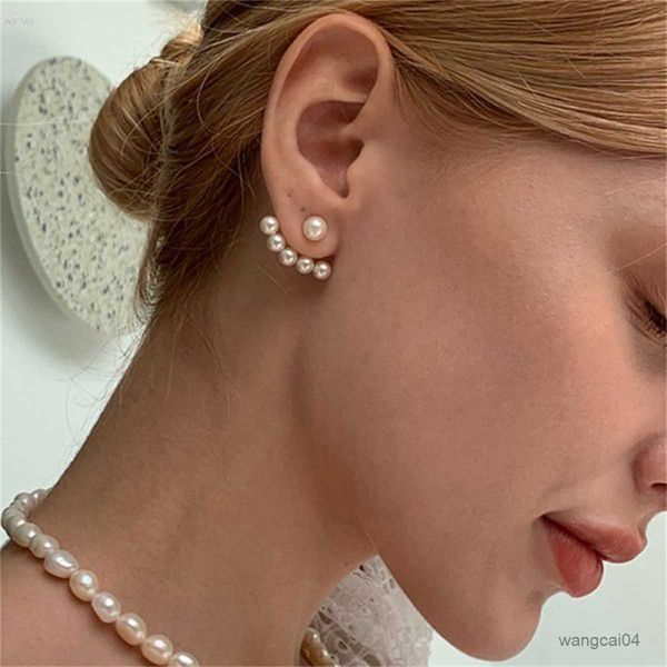 Encanto Nueva tendencia Estilo Amor Corazón Pendientes de perlas Flor linda Pendientes de diamantes de imitación para mujeres Joyería de moda Regalos de cumpleaños R230904