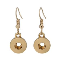 Charme Noosa Sier Gold Hook Boucle d'oreille Boucles d'oreilles en métal Snap Ear Bijoux Fit 12mm Boutons Simple Femmes Livraison 2021 Lulubaby Dhkvj