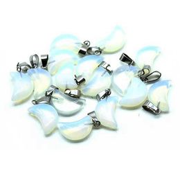 Charm opalite hart maan stervormige ketting sieraden hanger chakra reiki bulk voor sieraden maken helende kwarts stenen