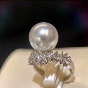Charm Pearl Diamond Ring 925 Sterling Silver Engagement Wedding Band Rings For Women Bridal Promise Birthday Party sieraden Gift