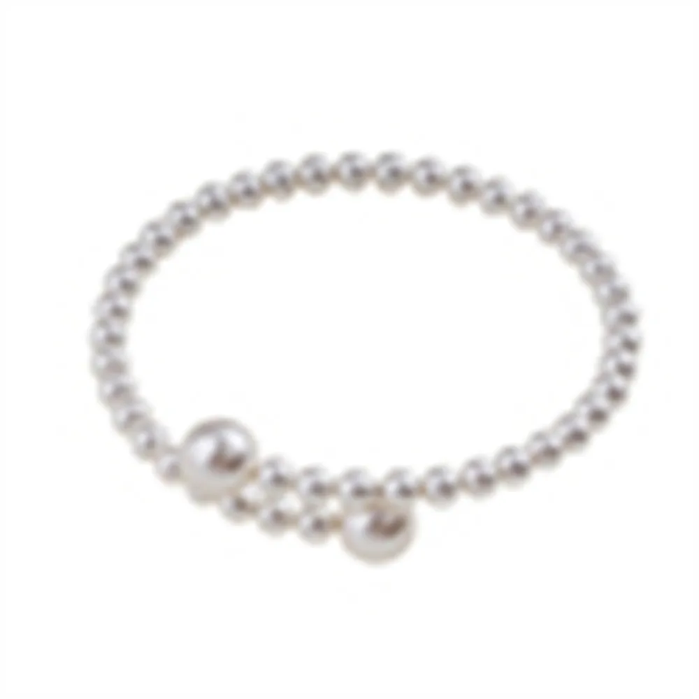 Charm Pearl Elastics Bracelet for Women Simple Versatile Beaded Bangles Sweet Wedding Party Jewelry Accessories Gift