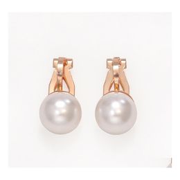 Charm Pearl Statement Clip on Earrings Dames Wedding Party Geen doorboorde Maxi Jewelry Love Christmas Gift Simated Earring Drop Delivery DHTBA