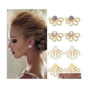 Charme Perles Boucles D'oreilles Pour Les Femmes De Luxe Bijoux Fer À Cheval Boucle D'oreille Brincos Déclaration De Mode Fleur Style Perle Drop Delivery Dhxee