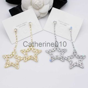 Charme Strass Étoile Boucles D'oreilles Pour Les Femmes Pendentif Grand Dangle Bijoux Défilé De Mode Déclaration Boucles D'oreilles Accessoires 2023 J230817