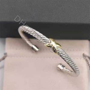 Charme argent torsadé bracelet Femmes de mode Bracelets Designer Hook 5 mm Wire Bracelet Designer Câble Bijoux Exquis ACCESSOIRES DE COULAGE SIMPLE UI8Q