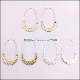 Charm Simple Designer Faceted Metal Crescent Frame Charms oorbellen voor vrouwen