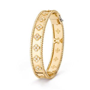 Bracelet en or pour femmes et filles, breloque Simple Van trèfle étoile kaléidoscope tricolore, bijoux de saint valentin à la mode