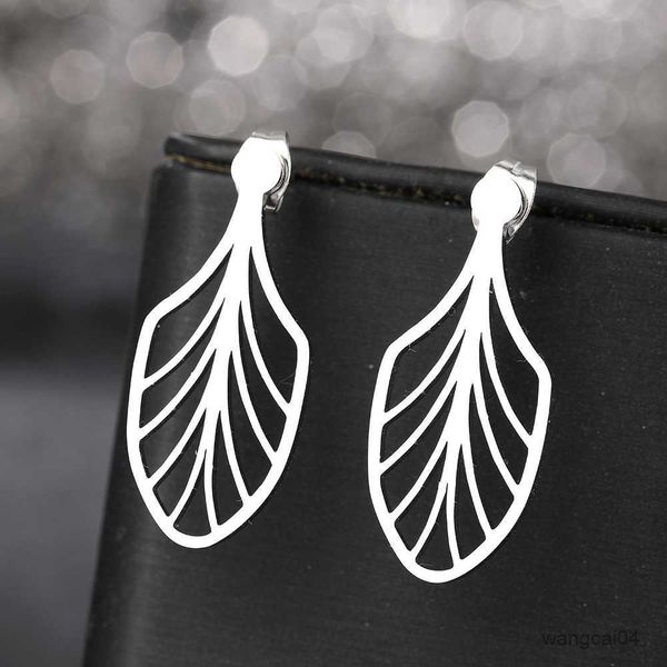 Charm Pendientes de acero inoxidable Trend Vintage Big Leaves Boho Charms Luxury Fashion Stud Pendientes para mujer Joyería Regalos de fiesta R230719