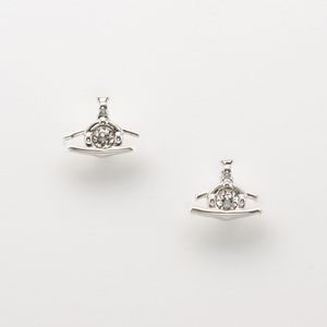 Charm Studs oorbellen aretes designer vivi west Single Drill Uitgeholde Mini Saturn Studs groothandel luxe sieraden orecchini bijoux cjewelers