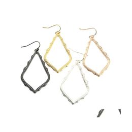 Charme stijl holle waterdrop frame charms oorbellen mode earring voor vrouwen feest cadeau drop levering sieraden dh51w