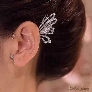 Charm Trend Silver Gold Ploated Butterfly Ear Clip Fake Piercing Earring voor vrouwen Shining Zirkon Ear Cuff Clip Fashion Jewelry