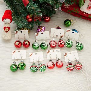 Charm vintage mode groene rode kleur star ball kerst oorbel dameshars sieraden dagen gezinnen cadeaus 221119