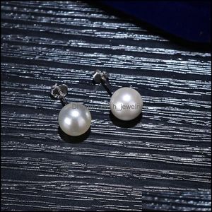 Charm Womens Pearl Earrings 7-8Mm Pop Simple Low-Key Luxury Designer Drop Delivery 2021 Jewelry Dhseller2010 Dhljd