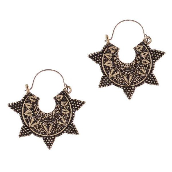 Charm Womens Stars Tibetan Sier Pendientes Gstqe028 Regalo de moda Estilo nacional Mujeres Diy Pendiente Drop Delivery Jewelry Dhhtf