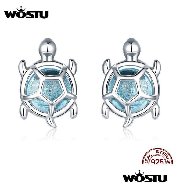 Charme Wostu 925 Sterling Sier Tortue De Mer Tortue Boucles D'oreilles Exquises Pour Femmes Mode Coréenne Bijoux De Mariage Cte406 Drop Dhgarden Dhvhx