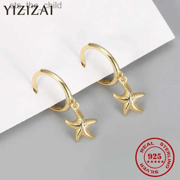 Charme YIZIZAI INS 925 en argent Sterling sud-coréen sauvage étoile de mer oreille anneau Style nouvelle personnalité femmes exquis bijouxC24326