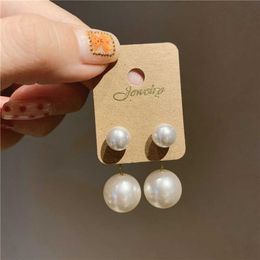 Charme Zeojrlly Perle Vintage Ronde Femmes Boucles D'oreilles Simple Doux Femme Élégante Mode TrendyJewelry G230225