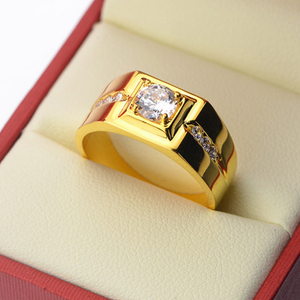 charmante bague en or 24 carats pour hommes, bague d'ouverture agressive