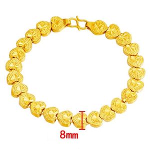 Charme Lady 18k Plaqué Or Bijoux De Mariée Robe De Mariée Accessoires Costume AMOUR coeur Bracelet Bijoux 5pcs / lot