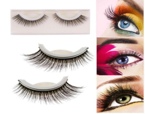 Cils charmants 3D faux cils auto-adhésifs maquillage élégant faux cils longue extension naturelle Party Flase Eye Lashes2172295