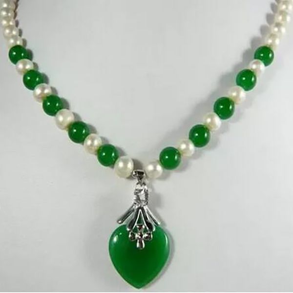 Encantador nuevo enorme 9-10 mm South Sow Barroque Collar de perlas verdes negras 18 pulgadas 925s