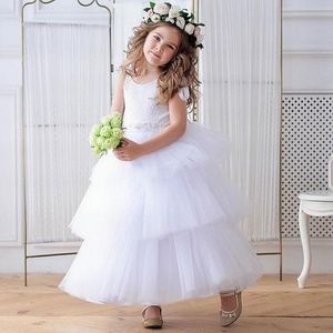 Charmante prinses optocht bloemenmeisje jurk kinderen bruiloftsfeest verjaardag bruidsmeisje prom kinderen jurk gna12