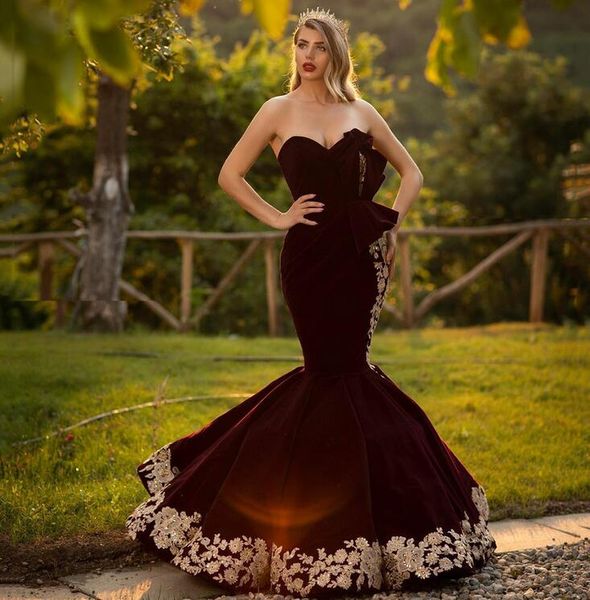 Charmante chérie robes De bal 2022 élégante dentelle Appliques sirène dos ouvert robes De soirée avec nœuds Robe De soirée