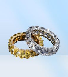 Charmante bague plaquée or pour femmes, bague en pierre de diamant CZ jaune clair, pour filles et femmes, pour fête de mariage, 3252429