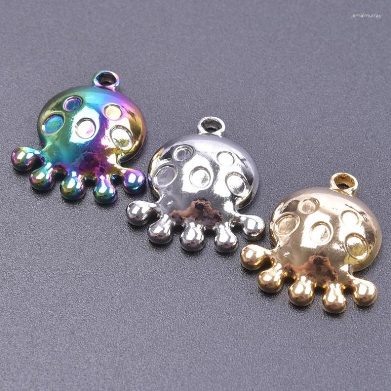 Charms 1/3Pcs Stainless Steel Octopus Ocean Animal Gold Color Kawaii Sea Biology Pendant For DIY Designer Making Jewelry