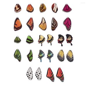 Breloques 1 sac papillon aile insecte libellule acrylique pendentif pour la fabrication de bijoux boucle d'oreille Bracelet collier porte-clés fournitures