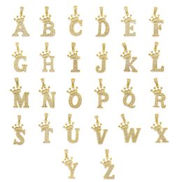 Charmes 1 ensemble 26 pièces A-Z bricolage lettre breloques en gros nom initial cubique zircone bijoux pendentifs pour collier Bracelet faisant trouver 230907