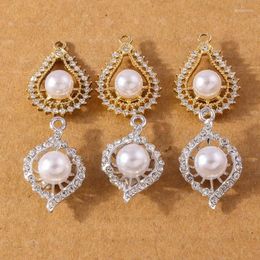 Charmes 10 pièces 28 16mm goutte d'eau en cristal pendentifs en perles pour boucles d'oreilles collier bijoux à bricoler soi-même faisant des accessoires fournitures
