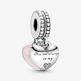 Charms 100% 925 Sterling Sier Mère Fille Coeurs Dangle Fit Original Européen Charme Bracelet Mode Femmes Mariage Fiançailles Je Ot2Gs